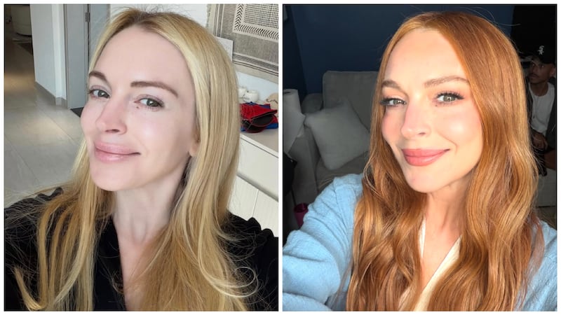 Lindsay Lohan in January and in August.