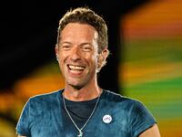 LONDON, ENGLAND - AUGUST 22: (EDITORIAL USE ONLY) Chris Martin of Coldplay performs onstage during a concert at Wembley Stadium on August 22, 2025 in London, England.