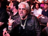 Guy Fieri at the UFC 290 event in Las Vegas.