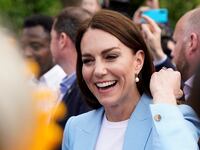 Kate during a walkabout meeting members of the public on the Long Walk near Windsor Castle