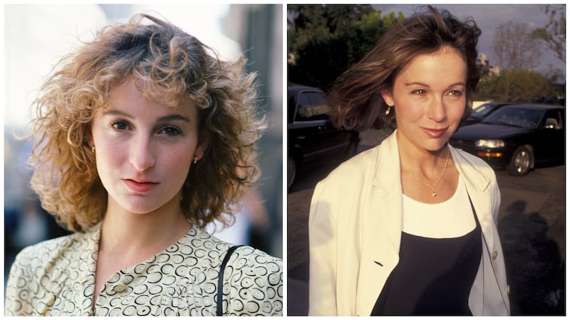 In 1986, Jennifer Grey appears in a photograph next to a photograph of herself from 1994.