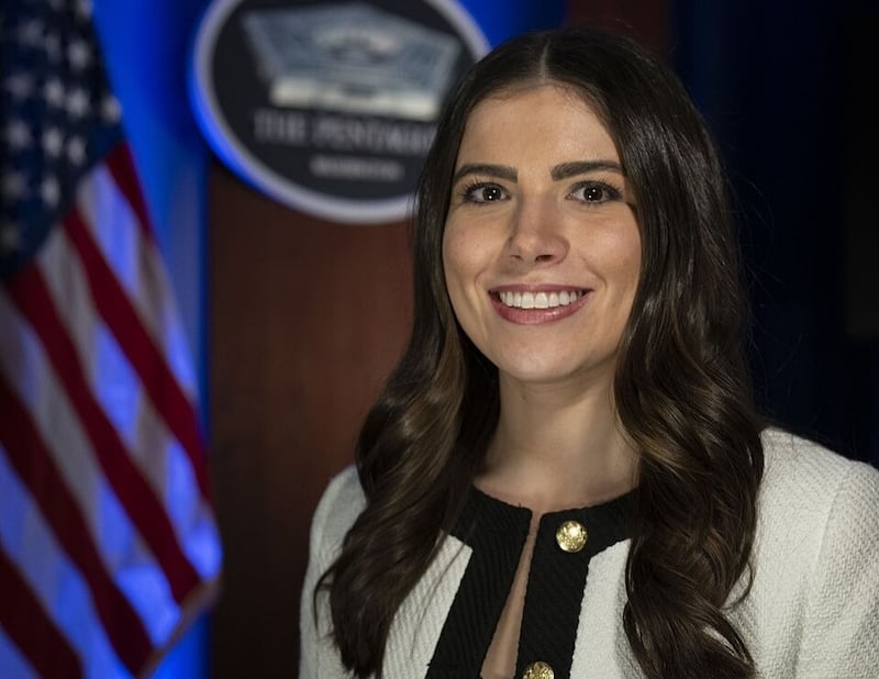 Official portrait of Pentagon press secretary Kingsley Wilson.