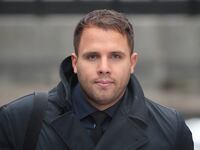 Former News of The World journalist Dan Wootton arrives to give evidence to the Leveson Inquiry at The High Court on Feb. 6, 2012, in London, England.