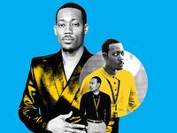 A photo illustration of Tyler James Williams in ‘Abbott Elementary’