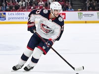 Johnny Gaudreau play in a March 2024 game against the Montreal Canadians.