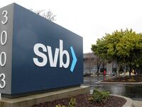 A sign for Silicon Valley Bank