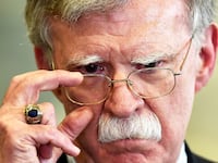 US National Security Advisor John Bolton answers journalists questions after his meeting with Belarus President in Minsk on August 29, 2019.