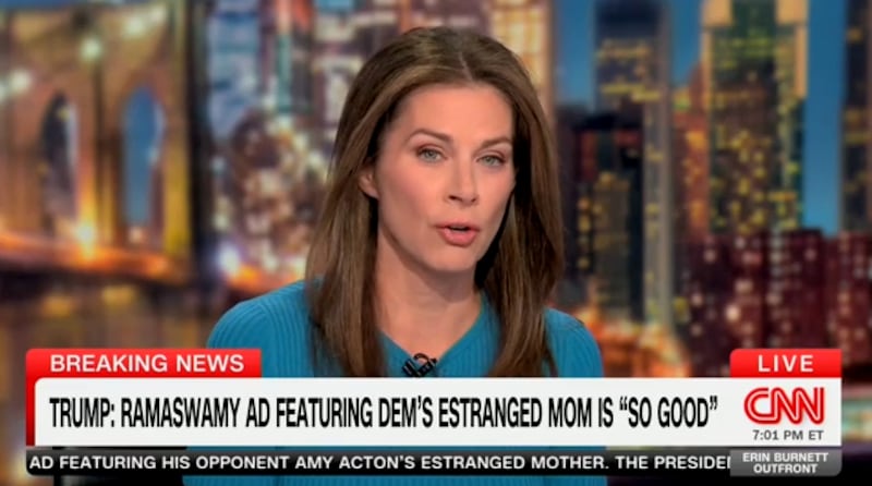 Erin Burnett was stunned by the president’s defense of the ad.