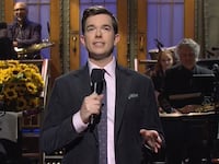 John Mulaney performing his SNL monologue.