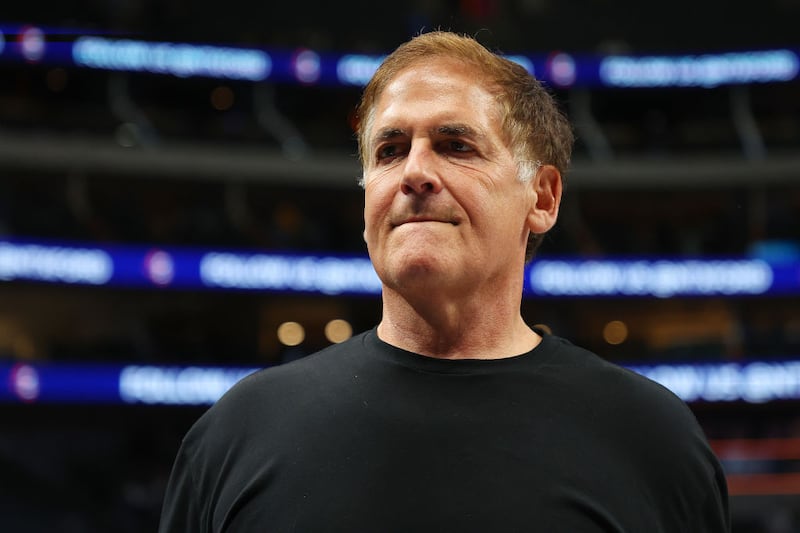 Mark Cuban walks off the court after the Dallas Mavericks lost to the Houston Rockets at American Airlines Center on October 31, 2024 in Dallas, Texas.