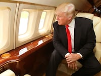 Trump on plane