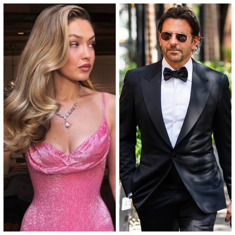 Gigi Hadid wore a pink gown, and Bradley Cooper wore a suit with a bow tie to Taylor Swift and Travis Kelce’s wedding on July 3.