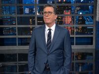 Stephen Colbert, tearing up a little