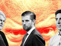 An illustration that includes a photo of Former U.S. President Donald Trump
