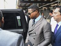 A photo of Jonathan Majors at Manhattan criminal court