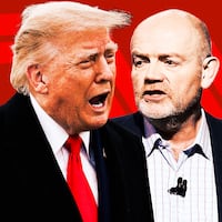 Donald Trump and Mark Thompson, CEO of CNN.