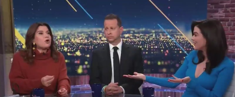 Conservative journalist Lydia Moynihan (R) got pushback from fellow panelist Ana Navarro while trying to defend Donald Trump's immigration claims.