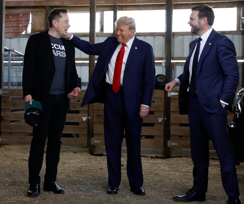 Elon Musk, Donald Trump and JD Vance