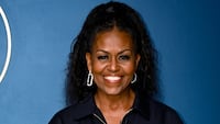 THE TONIGHT SHOW STARRING JIMMY FALLON -- Episode 1835 -- Pictured: Former First Lady of the United States Michelle Obama poses backstage on Wednesday, April 19, 2023 -- (Photo by: Todd Owyoung/NBC via Getty Images)