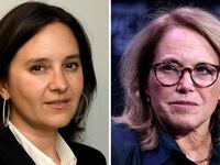 Bari Weiss and Katie Couric