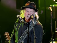 LOS ANGELES, CALIFORNIA - APRIL 26: Neil Young performs onstage at Light Up the Blues 7 Concert Celebrating Autism Speaks' 20th Anniversary at The Greek Theatre on April 26, 2025 in Los Angeles, California. (Photo by Kevin Winter/Getty Images)
