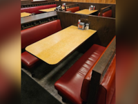 The famous booth inside Holsten’s Diner where the final scene of The Sopranos was filmed.