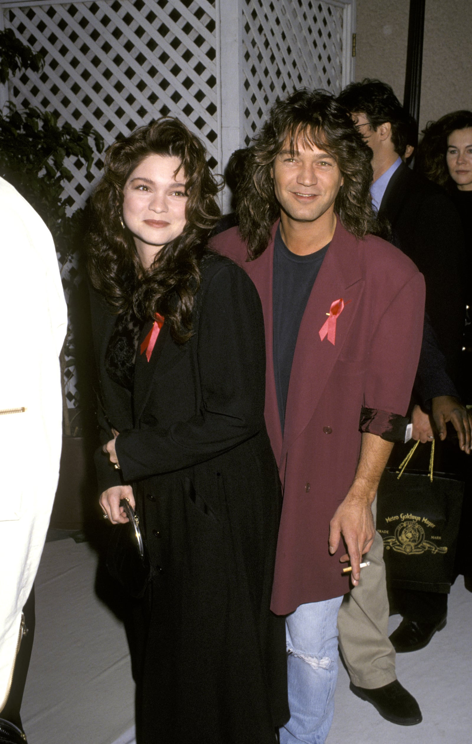 Valerie Bertinelli with then-husband Eddie Van Halen, at the APLA 6th Commitment to Life Concert Benefit in 1992.