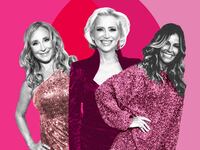 A photo illustration of Dorinda Medley, Kristen Taekman, and Sonja Morgan