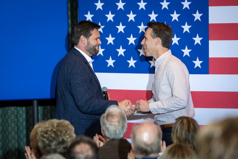 Josh Hawley traveled to Ohio to help JD Vance campaign in his successful 2022 Senate run.