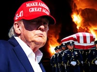 Donald Trump Iran war photo illlustration
