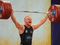 Weightlifter Oleksandr Pielieshenko of Ukraine