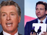 Gavin Newsom and Ron DeSantis.