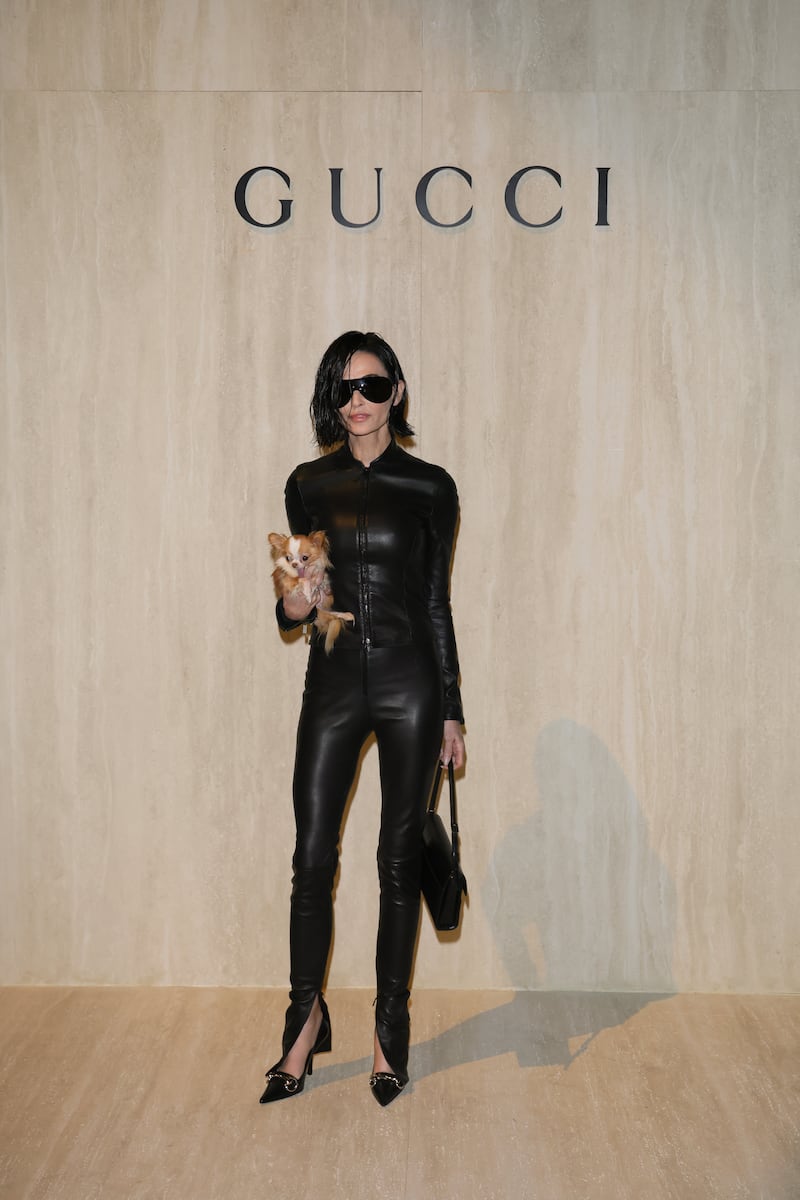 Demi Moore at the Gucci FW26 Fashion Show at Palazzo Delle Scintille on February 27, 2026 in Milan, Italy.