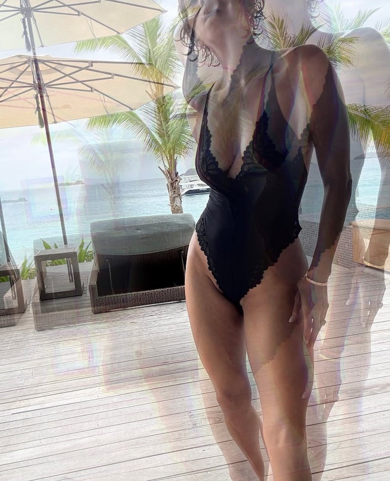 Halle Berry on vacation at the Kokomo Private Island in July 2026.