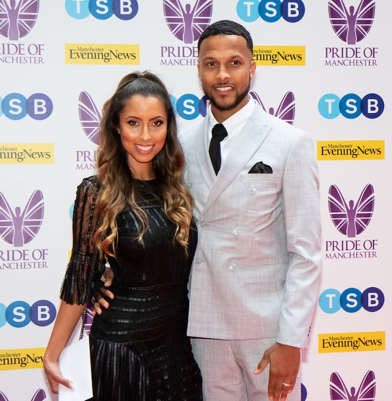 Chantelle and Joe Thompson at the Pride of Manchester Awards on May 08, 2019, in Manchester, England.