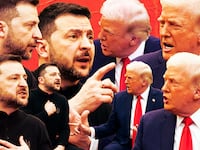 Volodymyr Zelensky and Donald Trump.