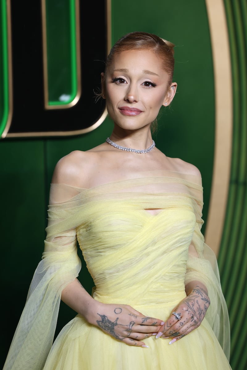 Ariana Grande attends the "Wicked: Part One" European Premiere at The Royal Festival Hall on November 18, 2024 in London, England.
