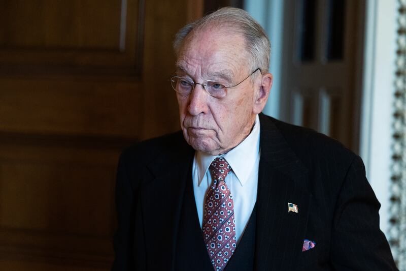 Sen. Chuck Grassley in the U.S. Capitol on April 8, 2025.