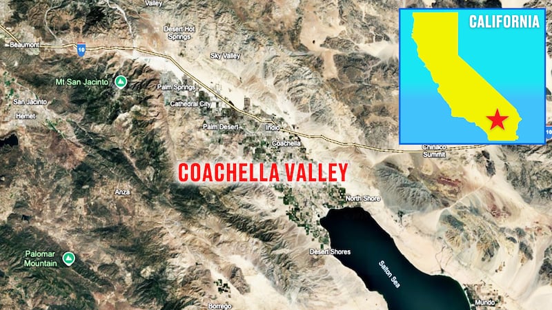 Coachella Valley locator map
