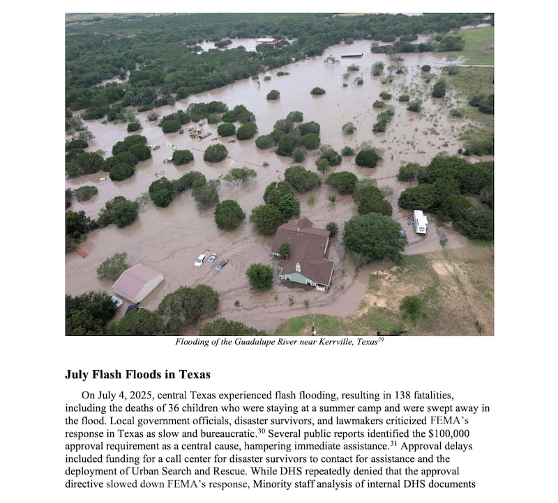 Noem was flamed for delays getting funds to help with flash floods, which killed 138 people, including 36 kids.