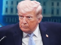 President Donald Trump conducts a news conference in the White House briefing room about the war in Iran on Monday, April 6, 2026.