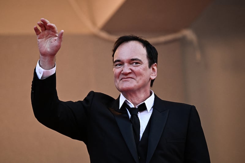 Quentin Tarantino waving 2023