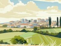 Renderings from California Forever showing its envisioned new city in Solano County, California.