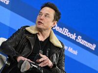 Elon Musk appears at DealBook Summit 2023.