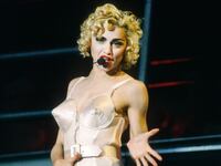 Madonna at the Blonde Ambition Tour in 1990.