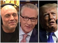 Joe Rogan, Bill Maher, and Donald Trump.