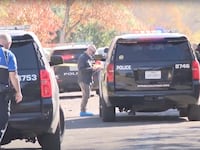 Police at the scene of a fatal shooting in Austin, Texas.