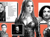 A collage of actors who have starred in the DC Universe's movies.