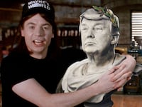 A photo including a still from the film Hello Dankness