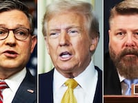 Mike Johnson, Donald Trump and Rick Crawford